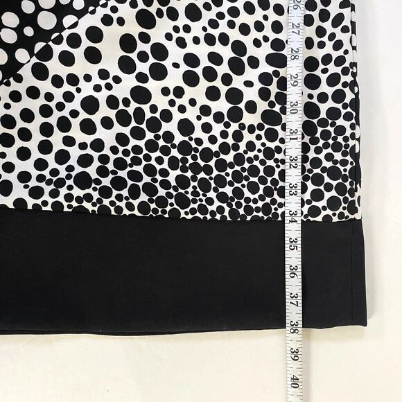 Ronni Nicole Polka Dot Sheath Dress Womens 8 Black White Sleeveless Runs Small - Picture 12 of 12